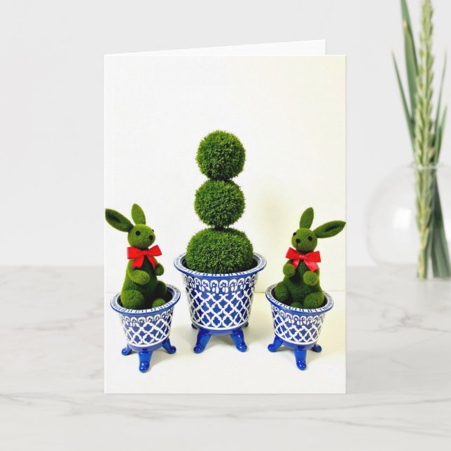 Cartão Topiary Friends Season S Greetings Card (Frente)