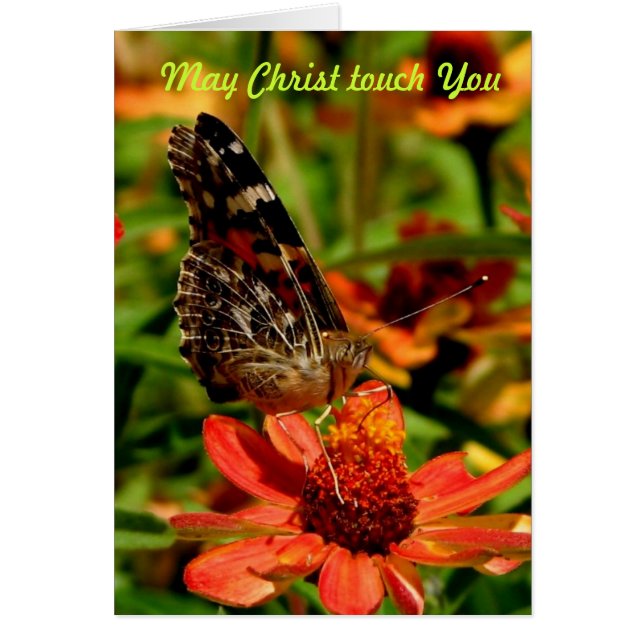 Cartão Toque do cristo de maio você (Frente)