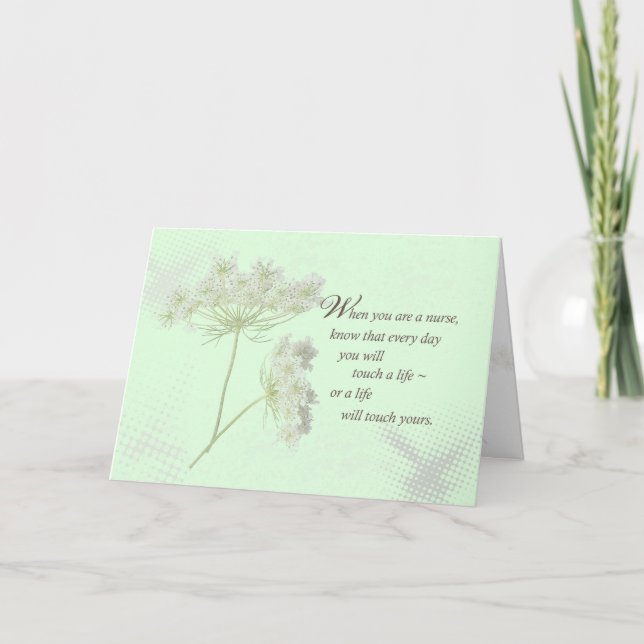 Cartão Toque do dia da enfermeira um a vida (Frente)