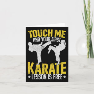 Cartão Toque Em Mim E Sua Primeira Lição De Karate É Mart