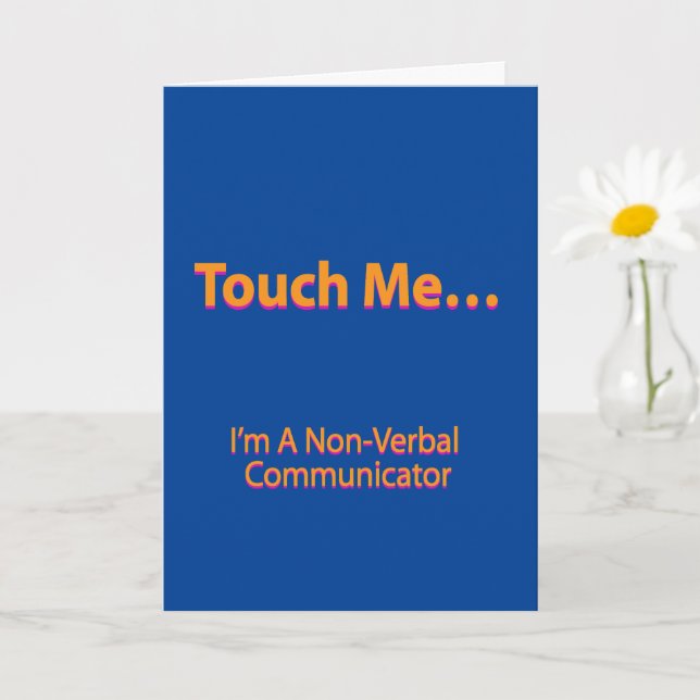 Cartão Toque-me, sou um azul não verbal BG (Planta pequena)
