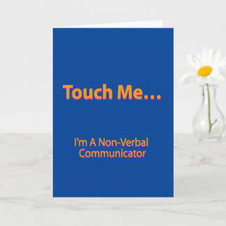 Cartão Toque-me, sou um azul não verbal BG