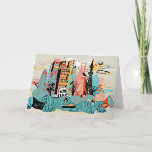 Cartão Tóquio desenhado à mão Japão