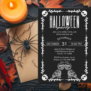Cartão Tóquio Halloween Esqueleto Crânio Vinho Brinde Ele