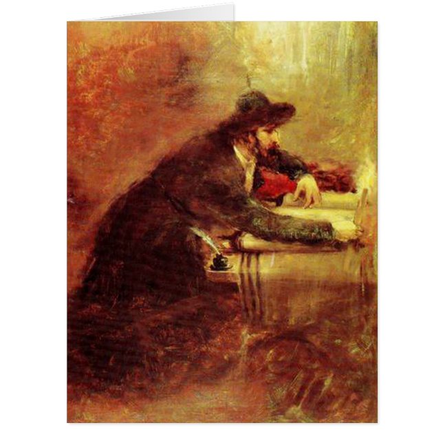 Cartão Torah Scroll por Maurycy Gottlieb - Circa 1876 (Frente)