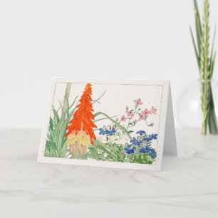 Cartão Torch Lily, Lobelia de Tanigami Konan