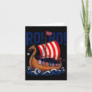 Cartão Torcida noruega viking fã de futebol