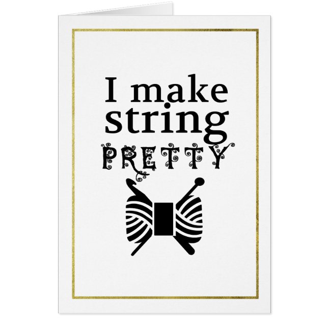 Cartão Tornar a Cadeia de Caracteres Bonito Faux Artesana (Frente)