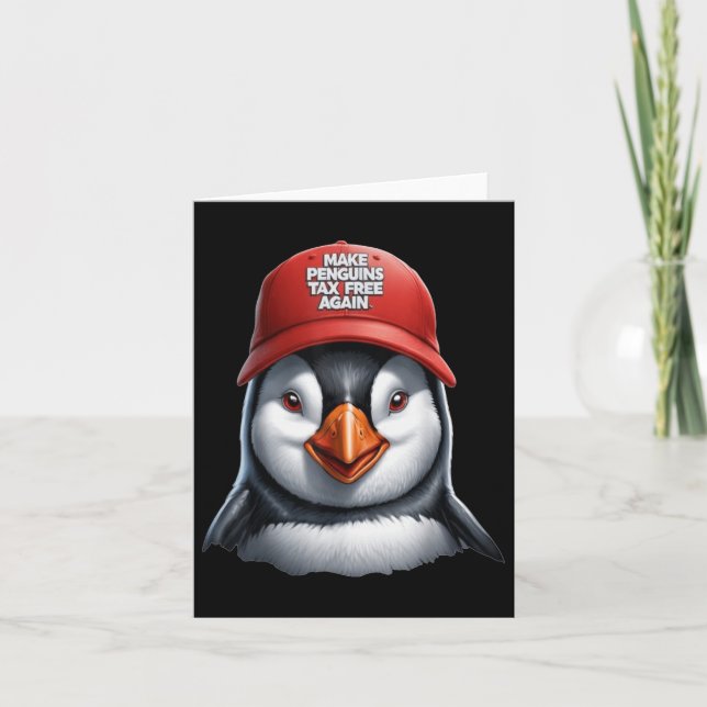 Cartão Tornar O Pinguim Isento De Imposto Novamente - Res (Frente)