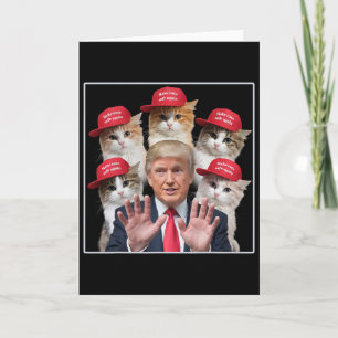 Cartão Tornar os Gatos Seguros Novamente Trump 2024 Chapé