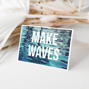 Cartão Tornar Placa de Nota de Vazio Waves