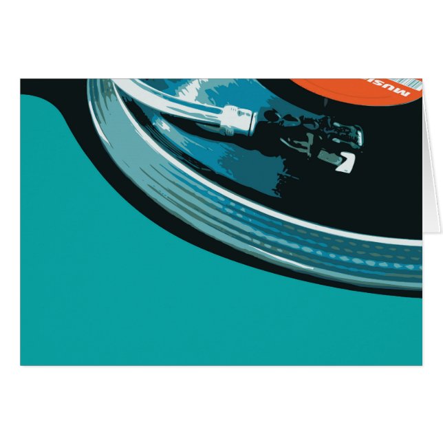 Cartão Tornável para Música Vinil (Frente Horizontal)