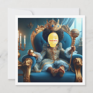 Cartão Torne minha criança real, princesa negra, rainha n