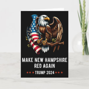 Cartão Torne New Hampshire Vermelho Novamente Águia Repub