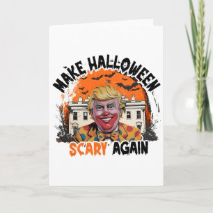 Cartão Torne o Halloween Assustador Novamente Palhaço Tru