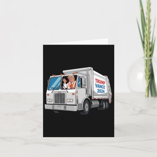 Cartão Torne o Lixo Americano Grande Novamente Trump 2024 (Frente)