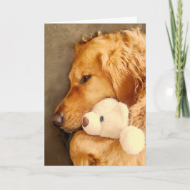 Cartão Torne-se Bem Cute Cachorro Triste Pet Retriever Do
