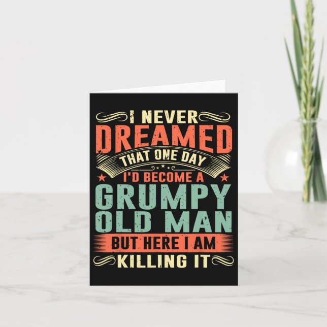 Cartão Torne-Se Um Dia de os pais Velho Engraçado Para O  (Frente)