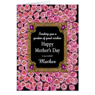 Cartão Torneiras Rosa-Dia de as mães-Mãe