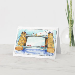 Cartão Torre Bridge London Folheed Greeting Card