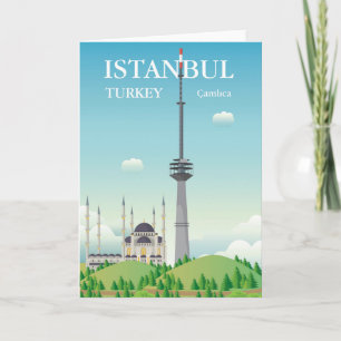 Cartão Torre Camlica Istambul, Turquia