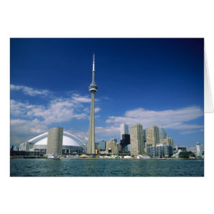 Cartão Torre CN e Skydome em Toronto, Ontário,