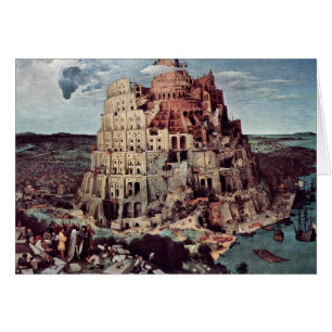 Cartão Torre De Babel, De Bruegel D. Ä. Pieter