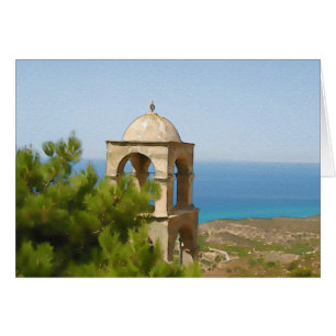 Cartão Torre de campainha de aquarela