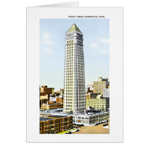 Cartão Torre de Foshay, Minneapolis, Minnesota