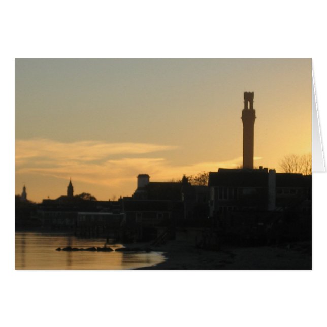 Cartão Torre de Provincetown (Frente horizontal)