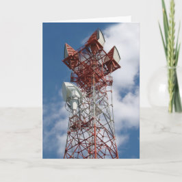 Cartão Torre de telecomunicações micro-ondas