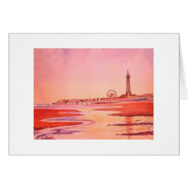 Cartão Torre e Seafront. de Blackpool