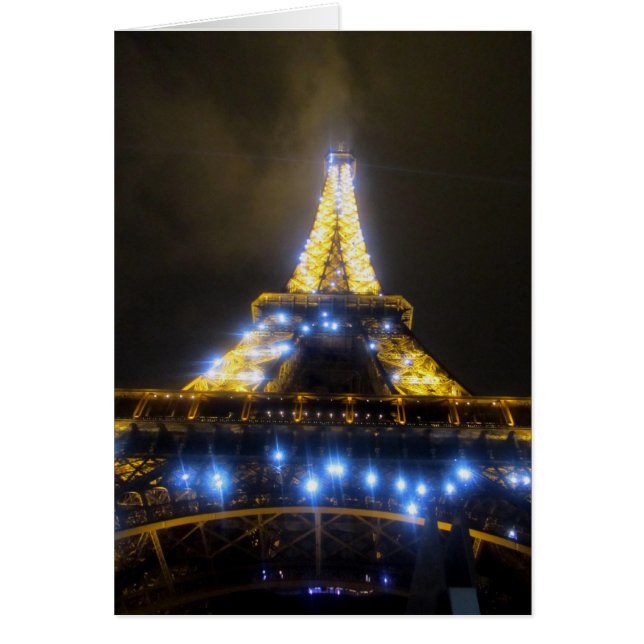 Cartão Torre Eiffel à Noite (Frente)