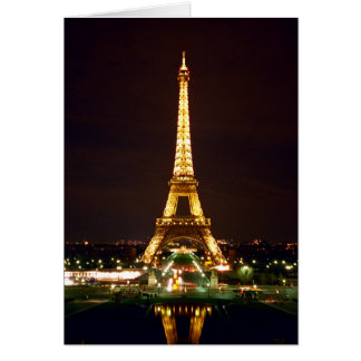Cartão Torre Eiffel à noite - Cor