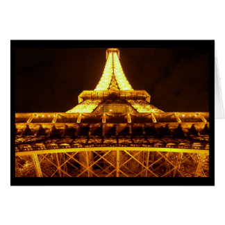 Cartão Torre Eiffel à noite (Vazio)