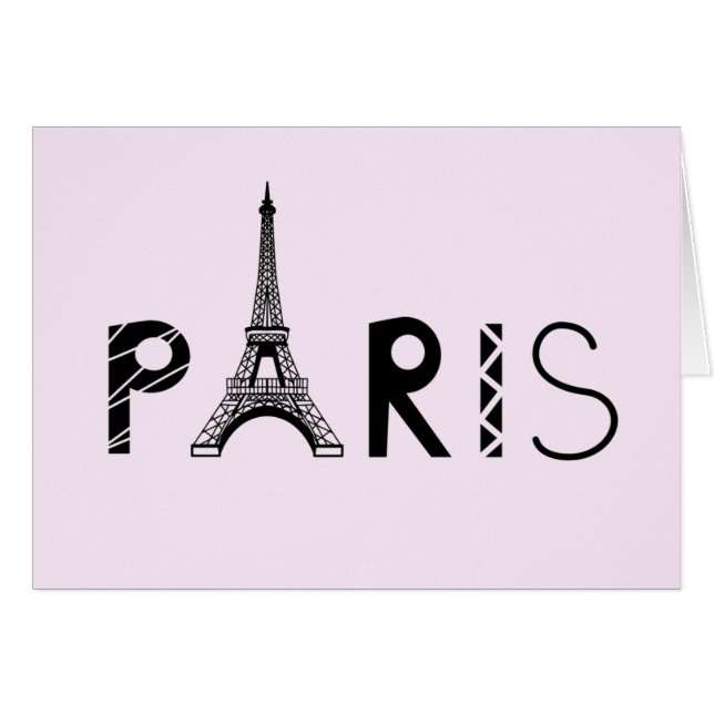 Cartão Torre Eiffel de Paris, France | (Frente Horizontal)