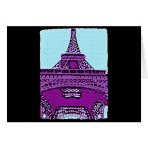 Cartão Torre Eiffel de pop Art