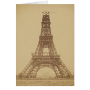 Cartão Torre Eiffel Em Construção 1888