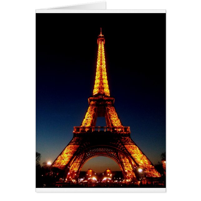 Cartão Torre Eiffel em Paris (Frente)