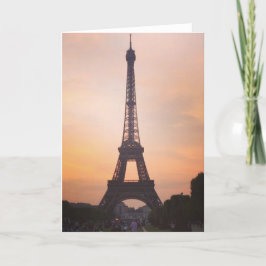 Cartão Torre Eiffel, Paris às Saudações Sunset (Vazio)
