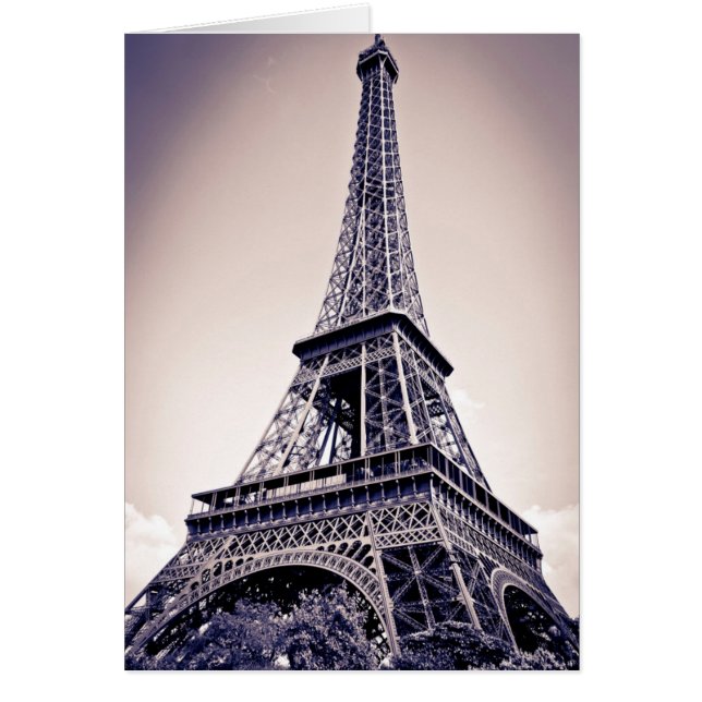 Cartão Torre Eiffel, Paris, França (Frente)