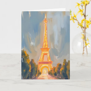 Cartão Torre Eiffel Paris França Aquarela