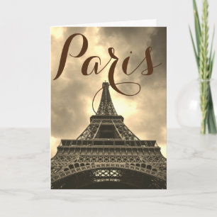 Cartão Torre Eiffel Paris França Viagem Vintage