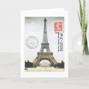 Cartão Torre Eiffel Vintage...nota
