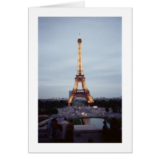 Cartão Torre Eiffle em Dusk