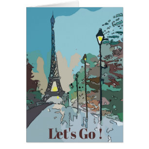 Cartão Torre Francesa Eiffel