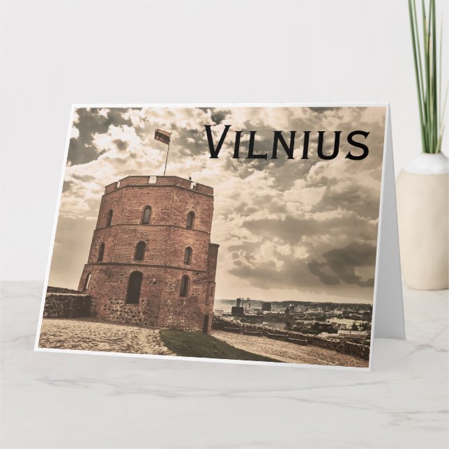 Cartão Torre Gediminas de Vilnius (Frente)