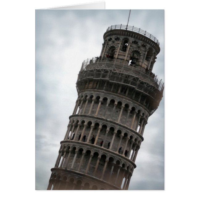Cartão Torre inclinada de Pisa (Frente)