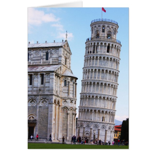 Cartão Torre inclinada de Pisa (Frente)