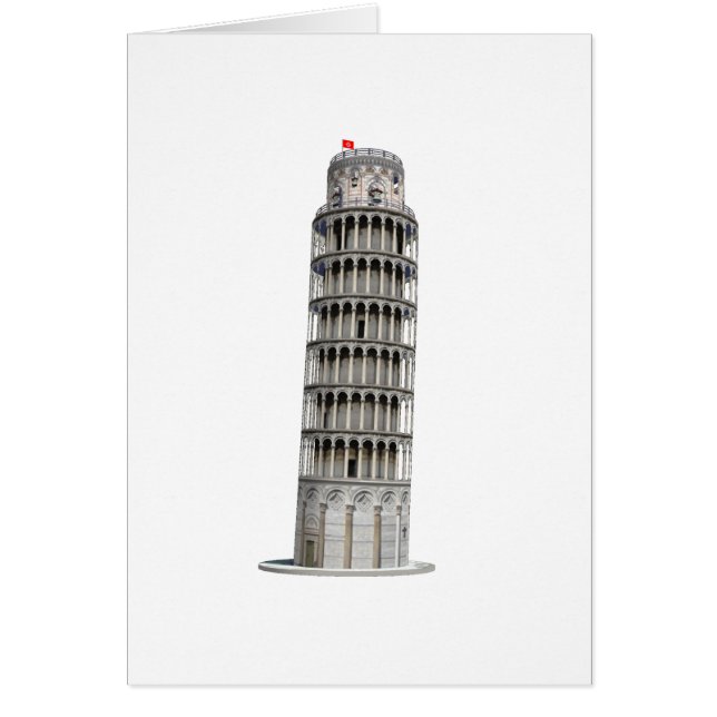Cartão Torre inclinada de Pisa: (Frente)
